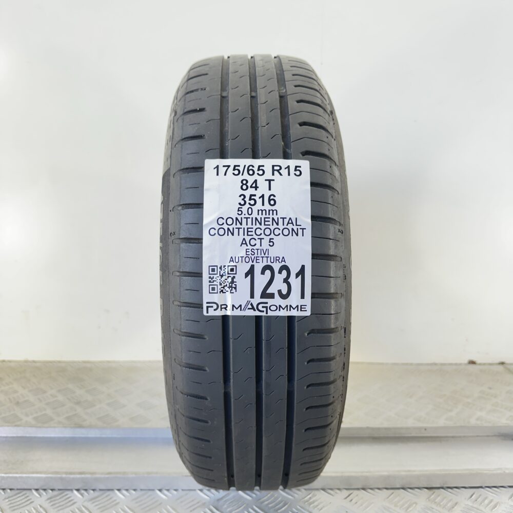 Pneumatico Usato 175 65 R15 84T Continental ContiEcoContact 5 71% Estivo
