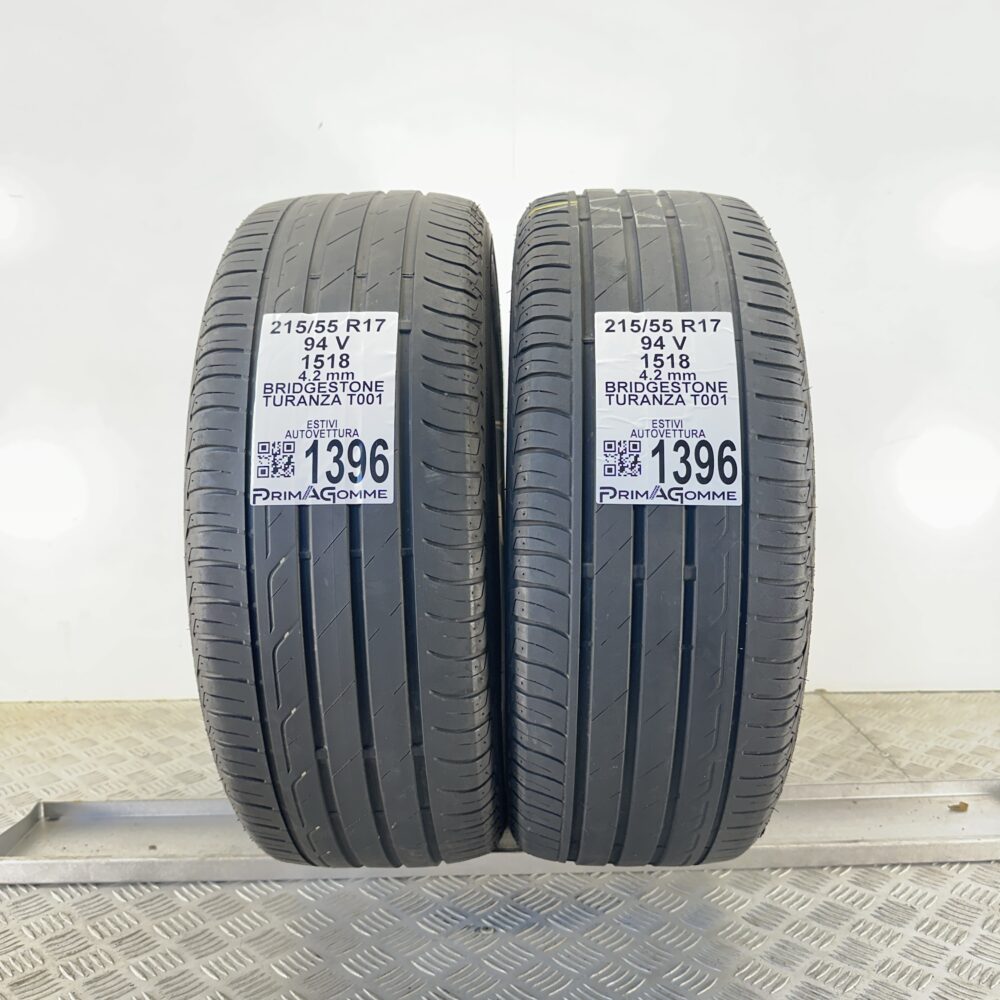 Gomme Usate 215 55 R17 94V Bridgestone Turanza T001 Estive