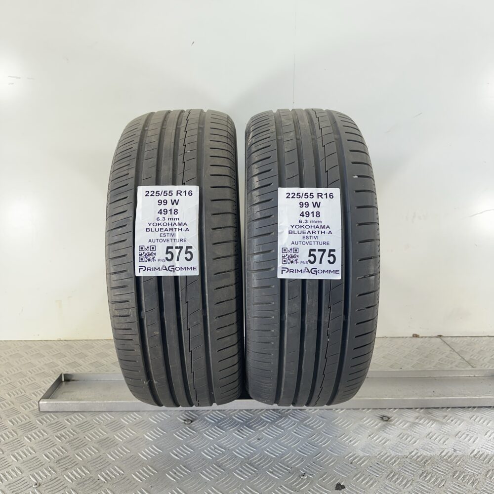 Pneumatici Usati 225 55 R16 99W Yokohama Bluearth-A 90% Estive