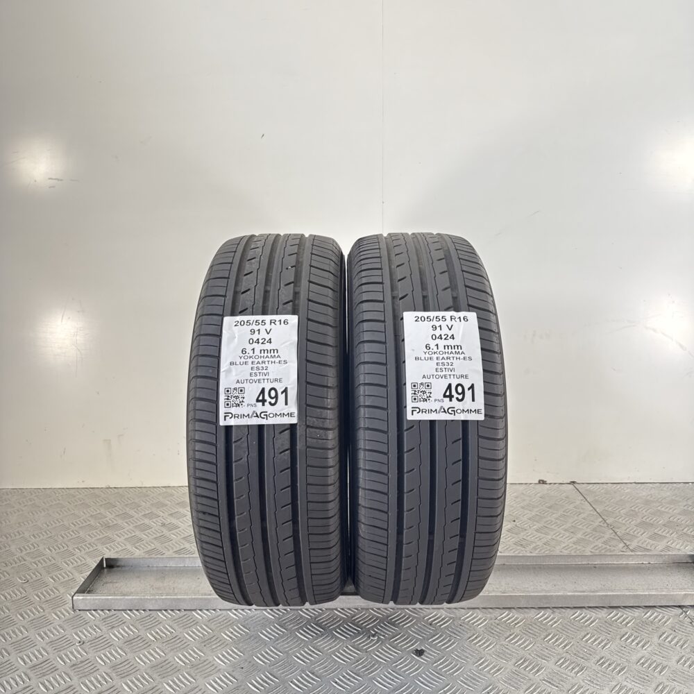 Pneumatici Usati 205 55 R16 91V Yokohama Blue Earth-ES ES32 87% Estive