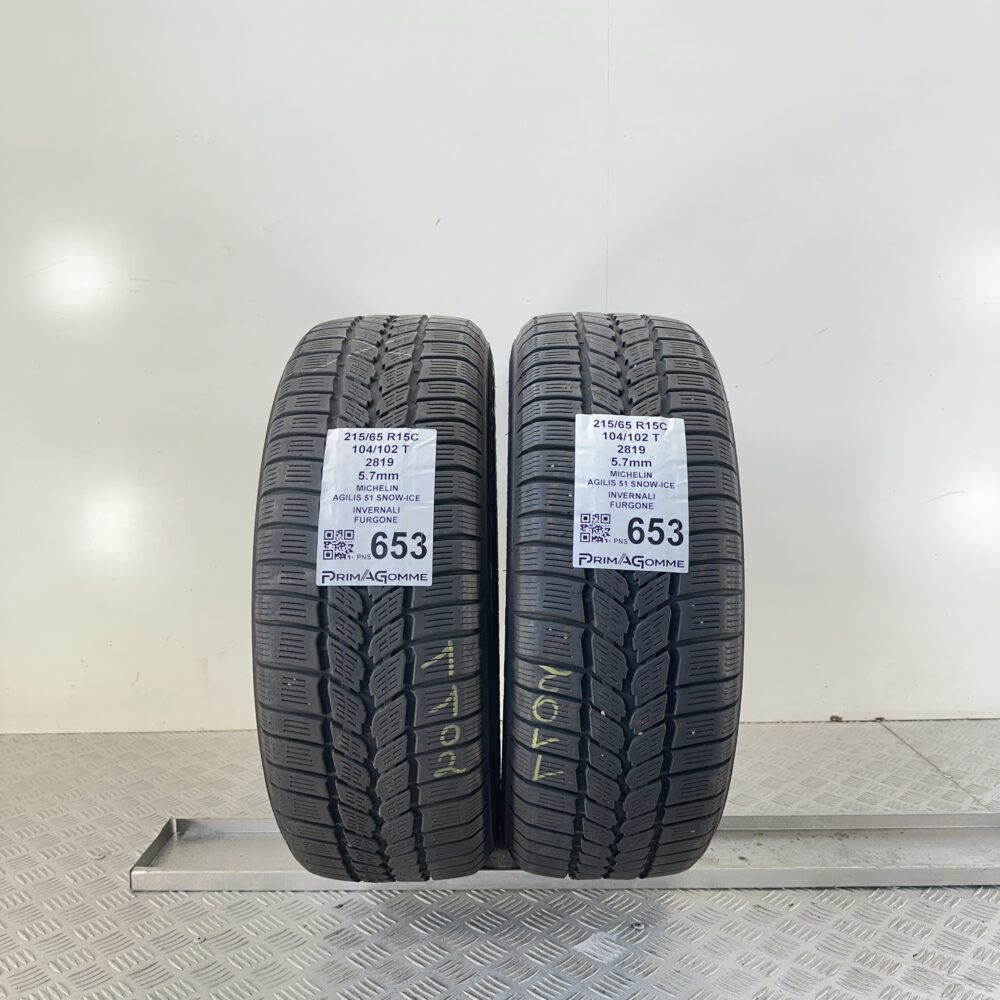 Pneumatici Usati 215 65 R15C 104/102T Michelin Agilis 51 Snow-Ice 81% Invernali