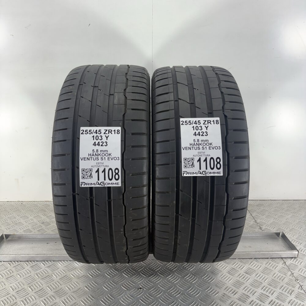 Gomme Usate 255 45 ZR18 103Y Hankook Ventus S1 Evo3 83% Estive