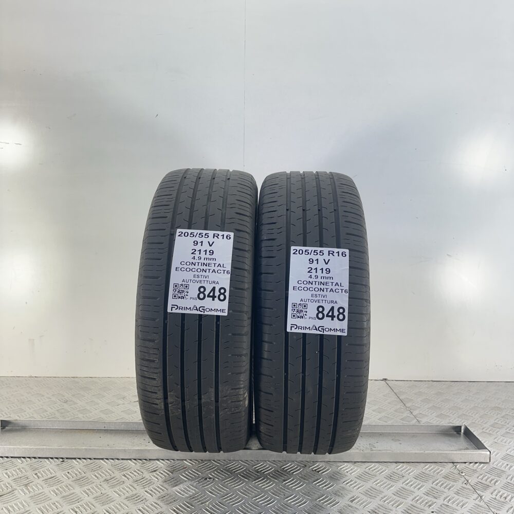 Pneumatici Usati 205 55 R16 91V Continental EcoContact6 70% Estive