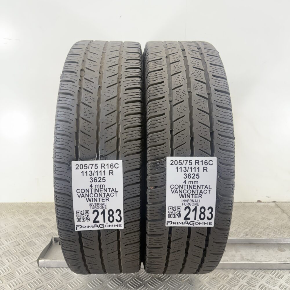 Gomme Usate 205 75 R16C 113/111R Continental VanContact Winter Invernali - immagine 4