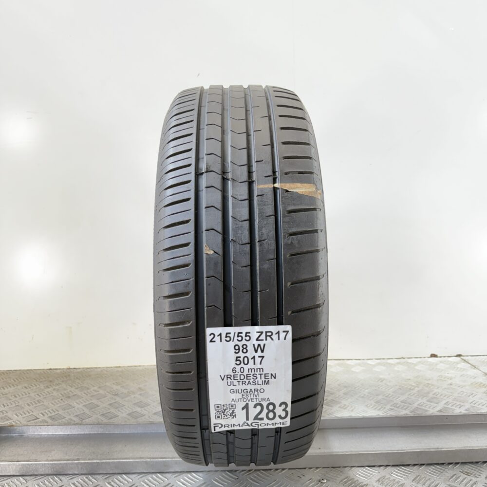Pneumatico Usato 215 55 ZR17 98W Vredestein Ultraslim Giugaro 86% Estivo