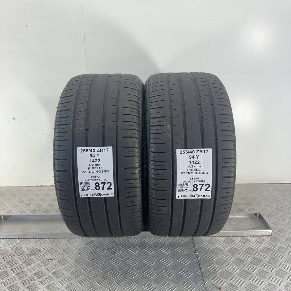 Gomme Usate 255 40 ZR17 94Y Pirelli PZero Rosso Estive