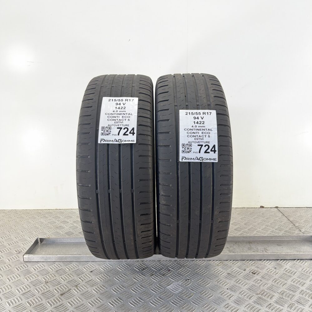 Pneumatici Usati 215 55 R17 94V Continental Conti Eco Contact 5 Estive