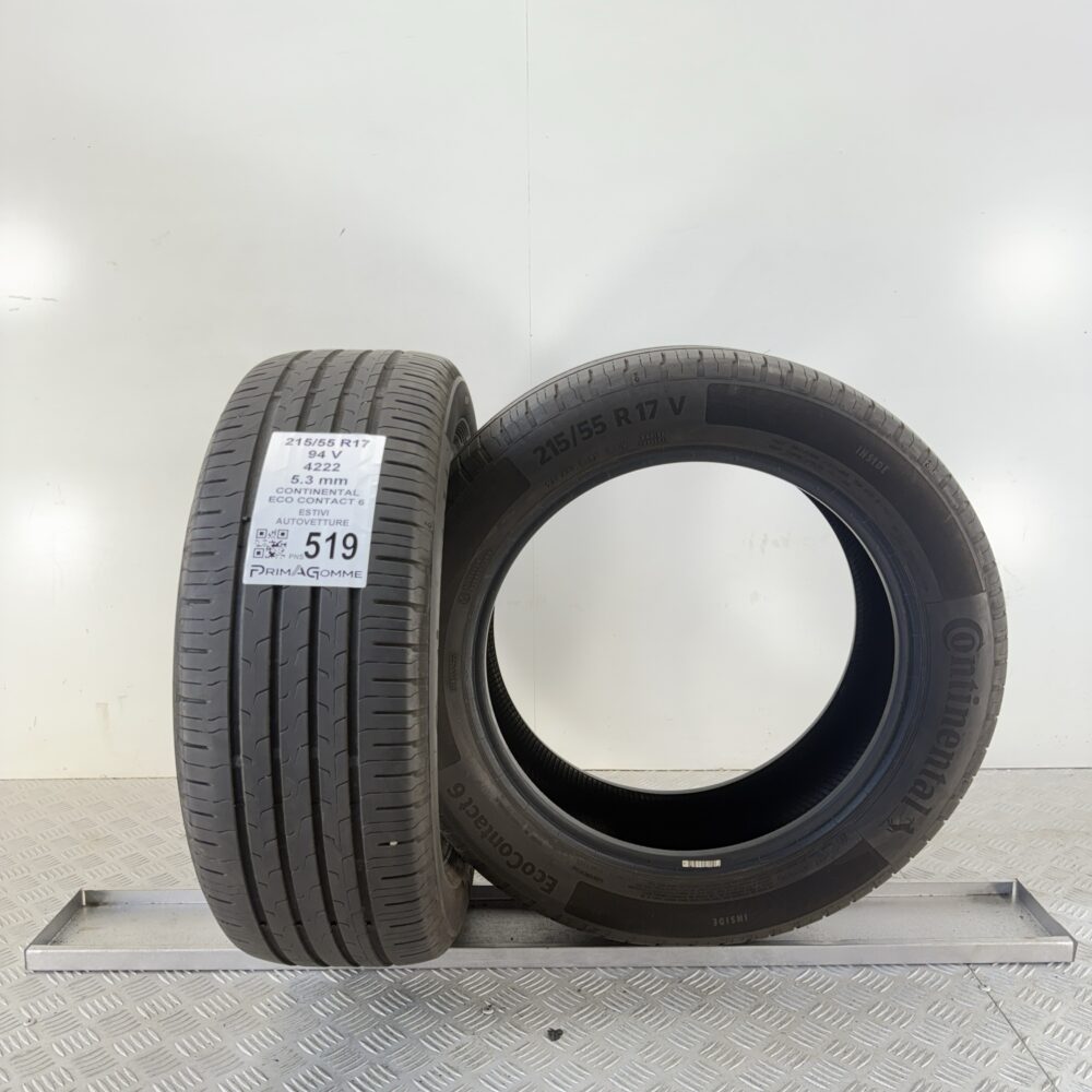 Pneumatici Usati 215 55 R17 94V Continental Eco Contact 6 76% Estive - immagine 4