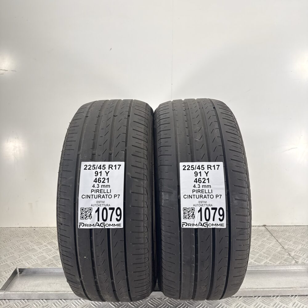 Gomme Usate 225 45 R17 91Y Pirelli Cinturato P7 Estive