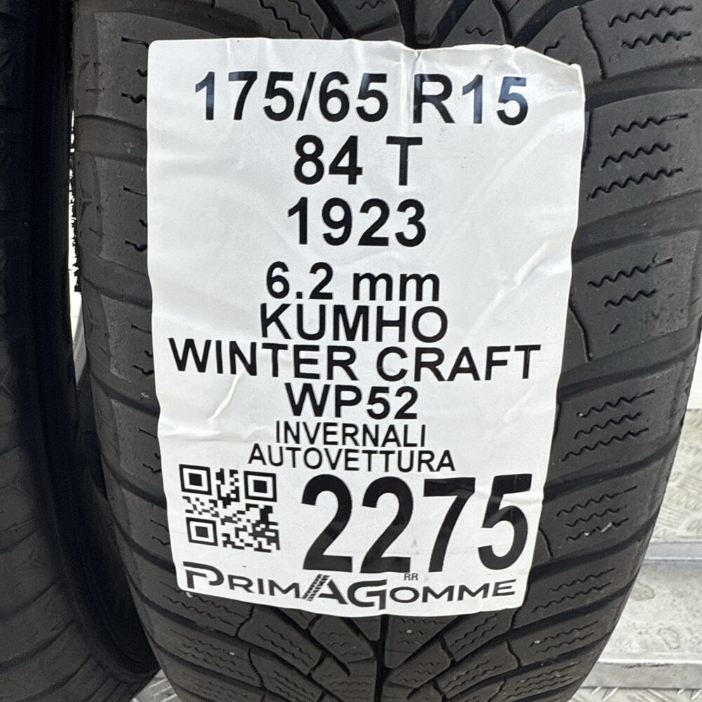 Gomme Usate 175 65 R15 84T Kumho Winter Craft WP52 89% Invernali - immagine 10