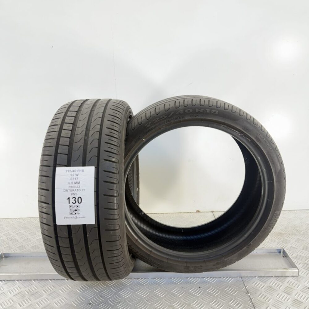 Gomme Usate 225 40 R18 92W Pirelli Cinturato P7 6.5mm Estive - immagine 5