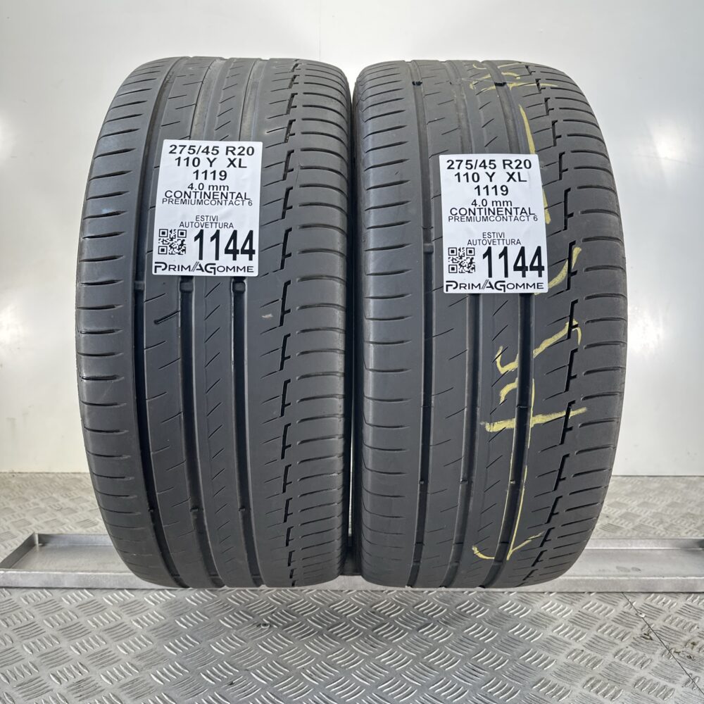 Gomme Usate 275 45 R20 XL 110Y Continental PremiumContact 6 Estive