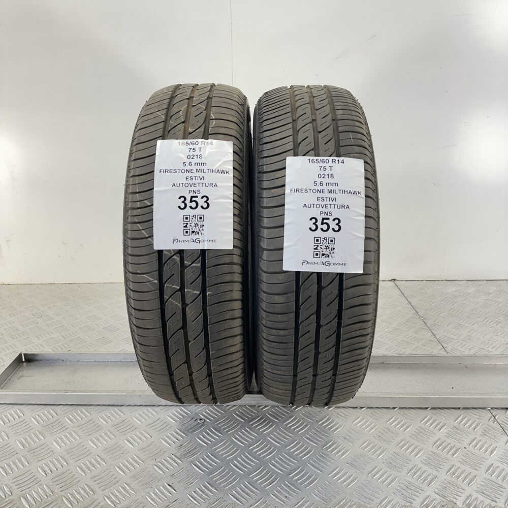 Pneumatici Usati 165 60 R14 75T Firestone Multihawk 82% Estive
