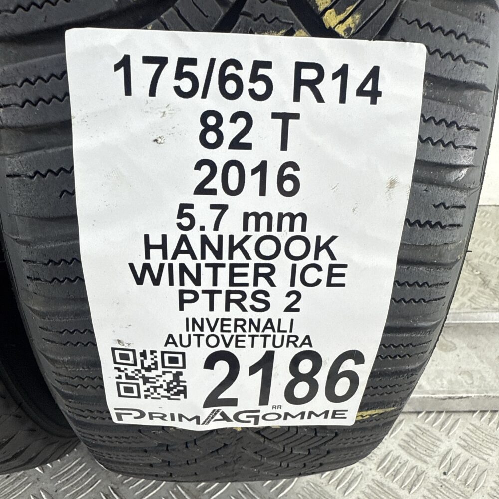Gomme Usate 175 65 R14 82T Hankook Winter Ice PTRS 2 81% Invernali
