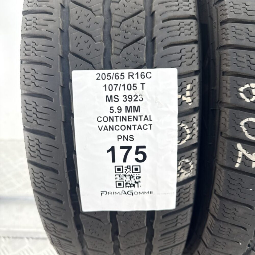 Pneumatici Usati 205 65 R16C 107 105 T Continental Vancontact 80% Invernali - immagine 3