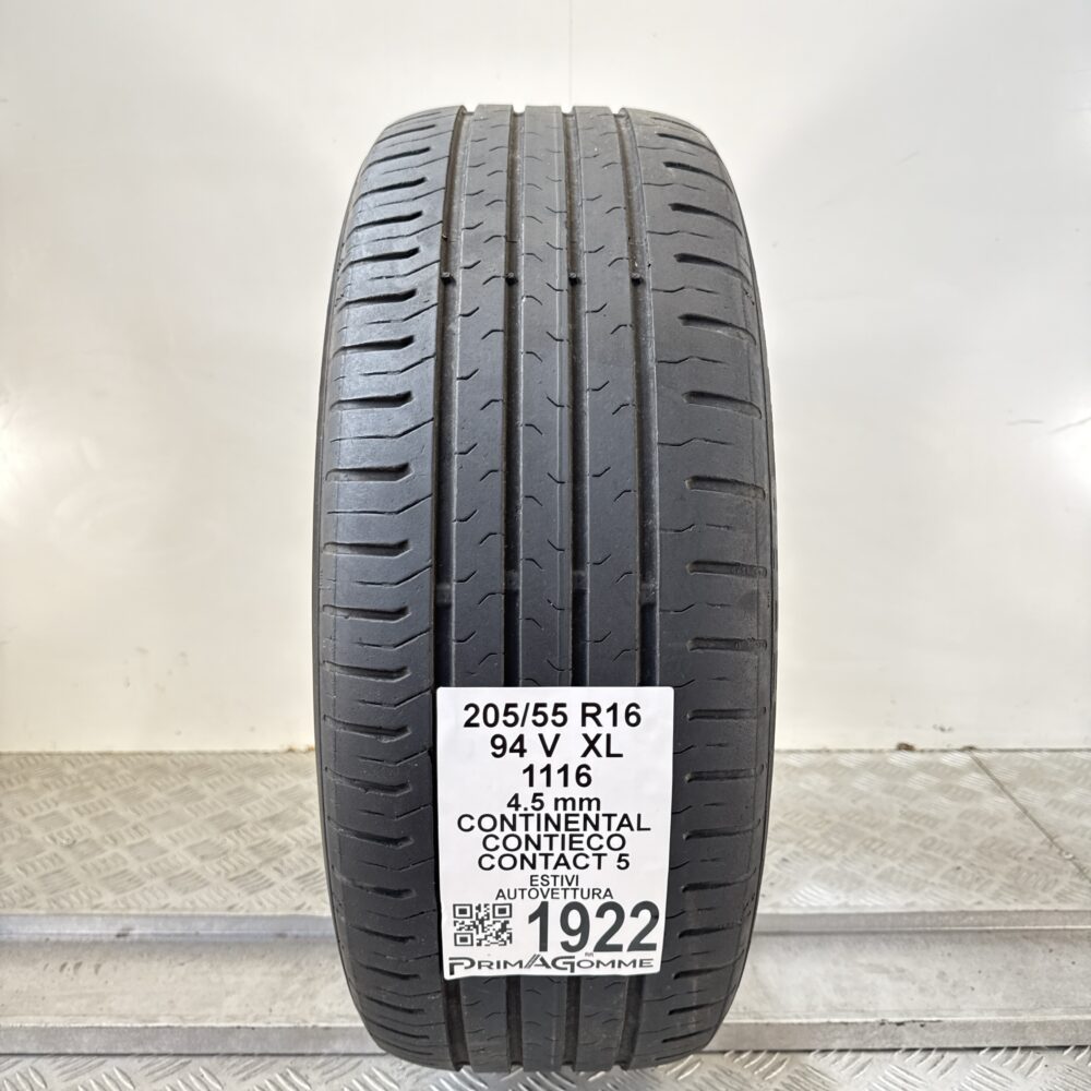 Pneumatico Usato 205 55 R16 XL 94V Continental ContiEcoContact 5 Estivo