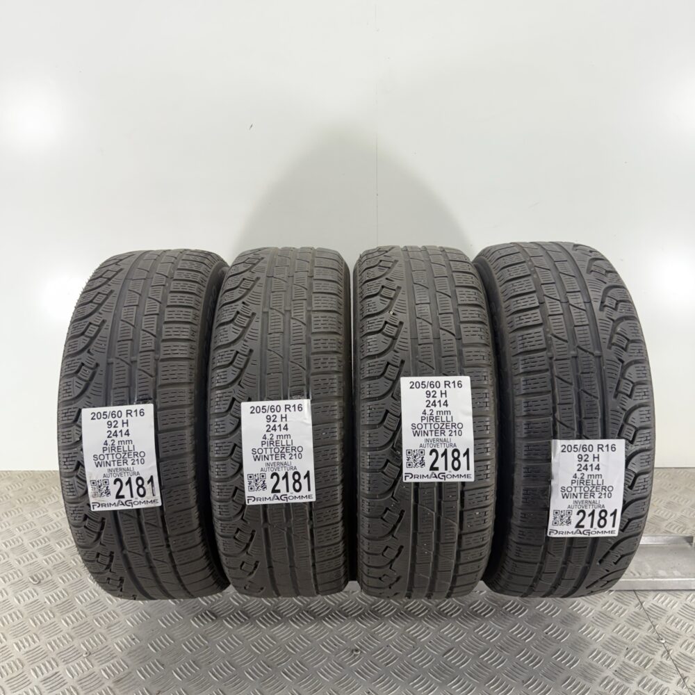 Gomme Usate 205 60 R16 92H Pirelli Sottozero Winter 210 Invernali