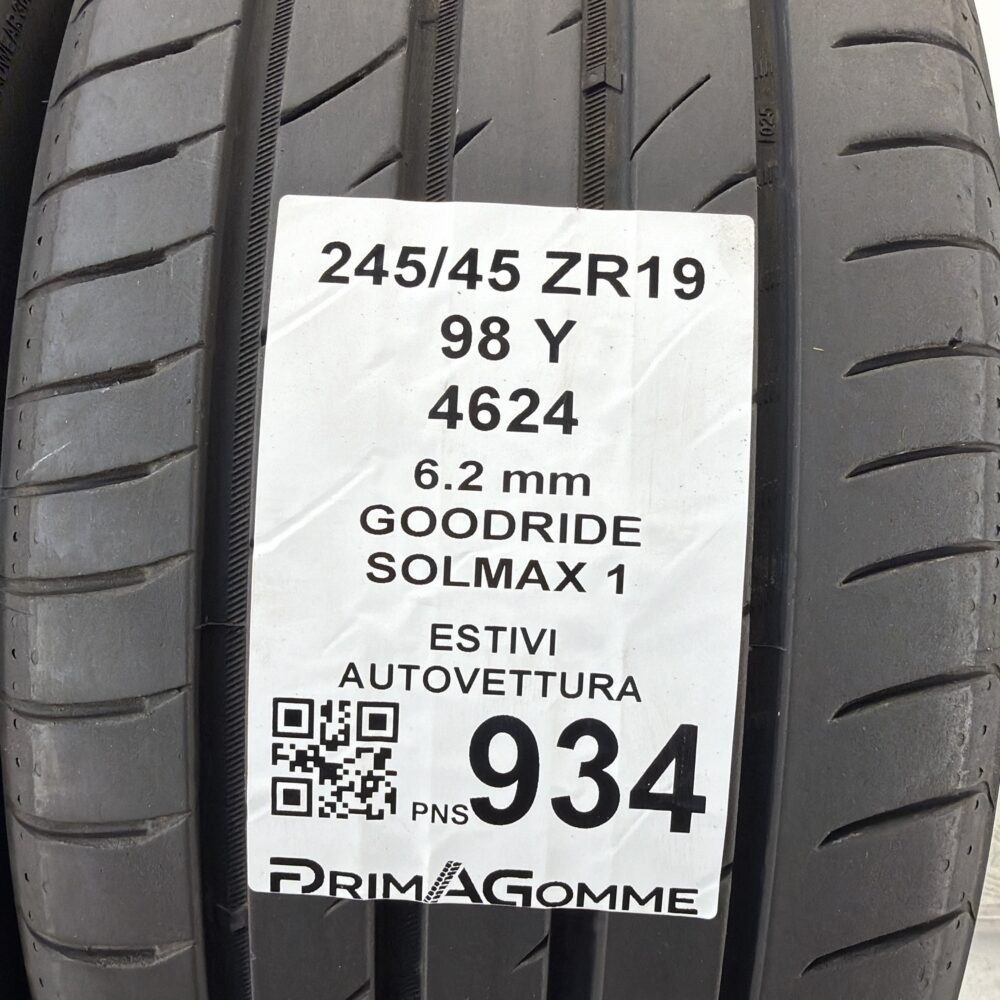 Pneumatici Usati 245 45 ZR19 98Y Goodride Solmax 1 88% Estive - immagine 3