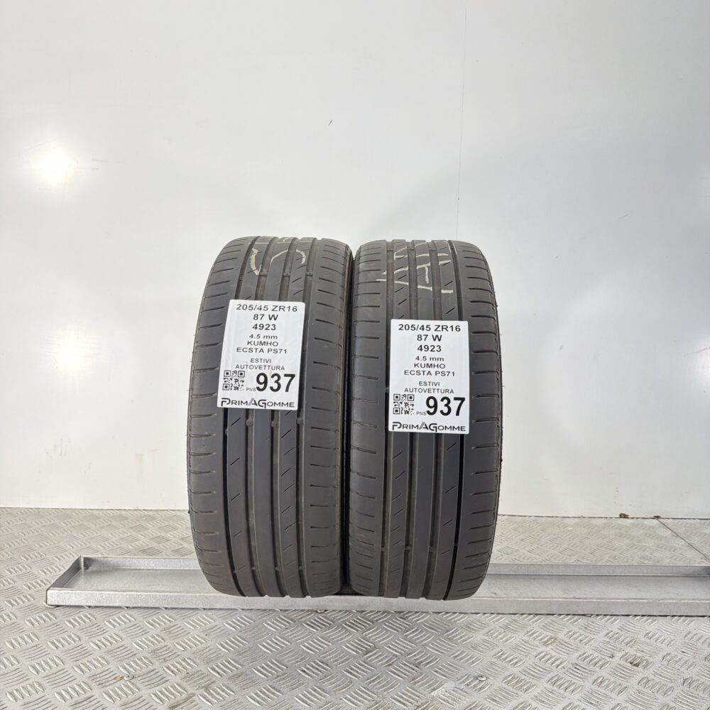 Pneumatici Usati 205 45 ZR16 87W Kumho Ecsta PS71 Estive