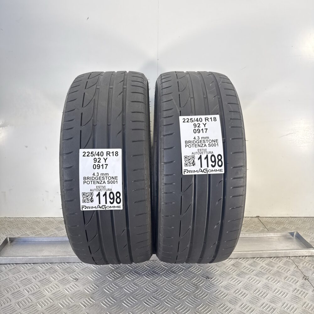 Pneumatici Usati 225 40 R18 92Y BRIDGESTONE Potenza S001 Estive