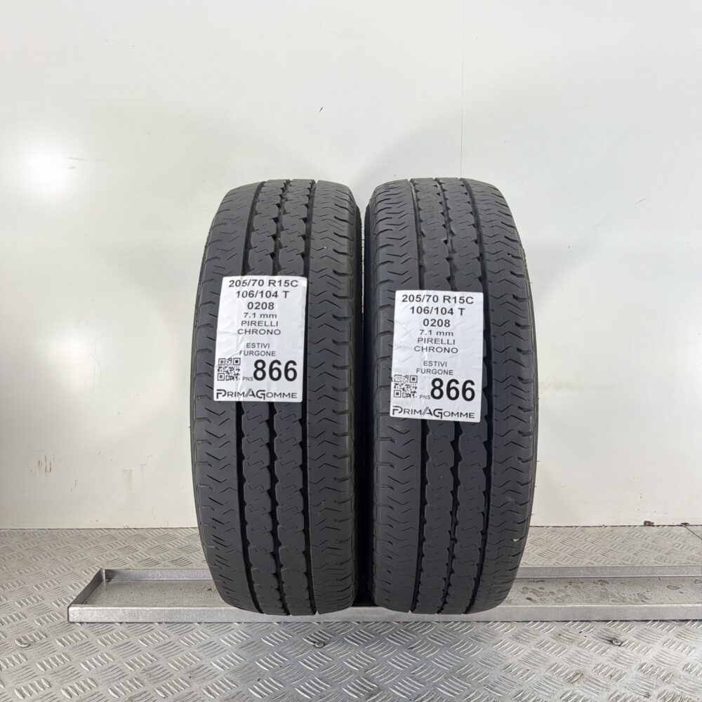 Pneumatici Usati 205 70 R15C 106 104T Pirelli Chrono 91% Estive