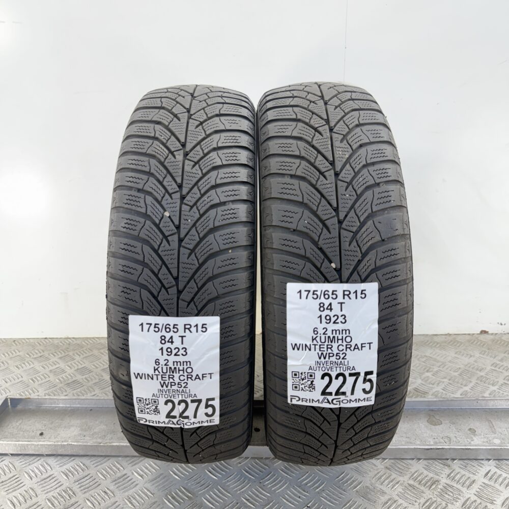 Gomme Usate 175 65 R15 84T Kumho Winter Craft WP52 89% Invernali