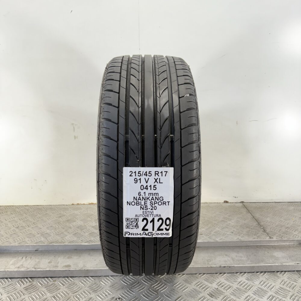 Pneumatico Usato 215 45 R17 XL 91V Nankang Noble Sport NS-20 87% Estivo