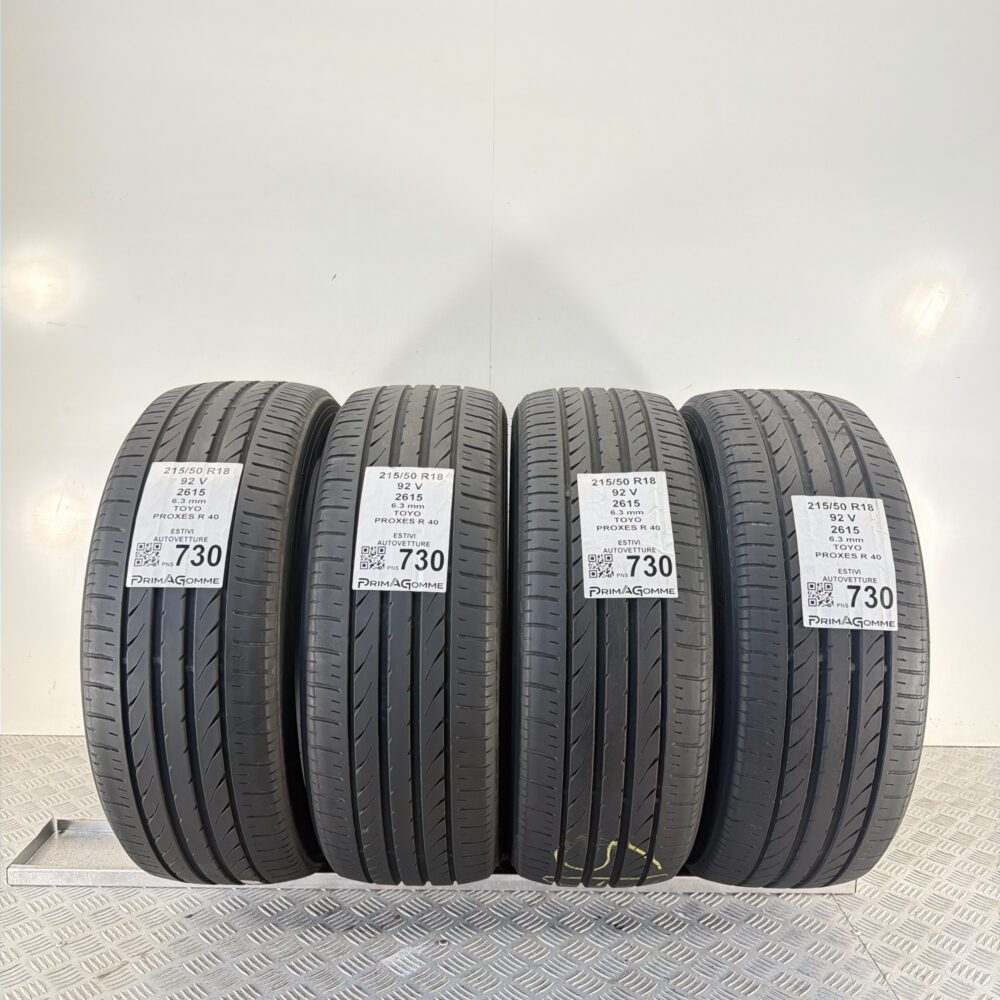 Pneumatici Usati 215 50 R18 92V Toyo Proxes R40 90% Estive