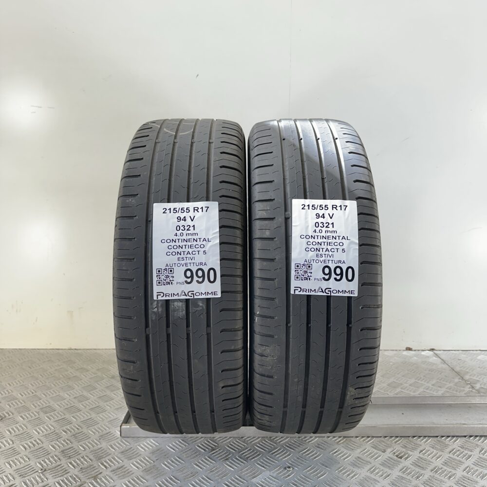 Gomme Usate 215 55 R17 94V Continental ContiEcoContact 5 Estive