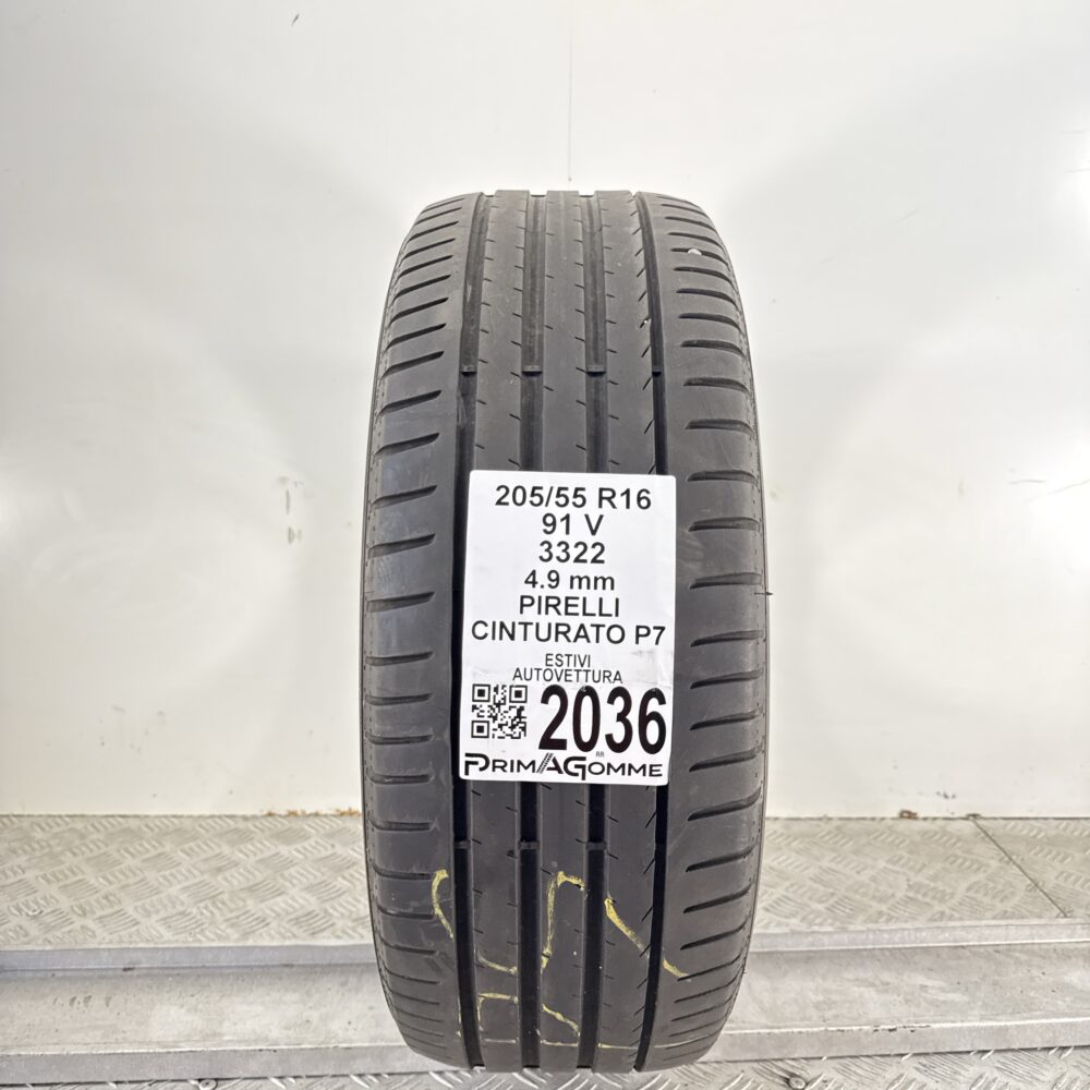 Pneumatico Usato 205 55 R16 91V Pirelli Cinturato P7 Estivo