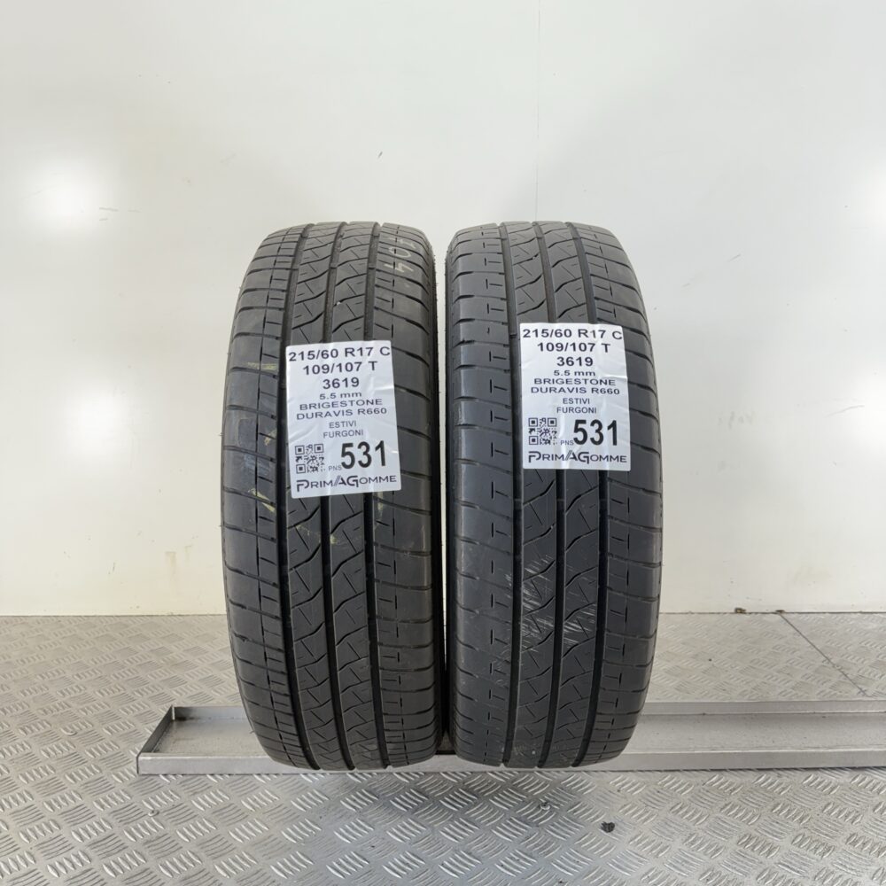 Pneumatici Usati 215 60 R17C 109/107T Bridgestone Duravis R660 78% Estive
