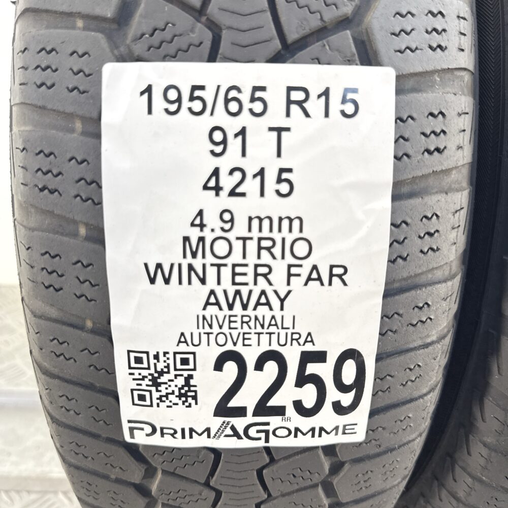 Gomme Usate 195 65 R15 91T Motrio Winter Far Away Invernali - immagine 3