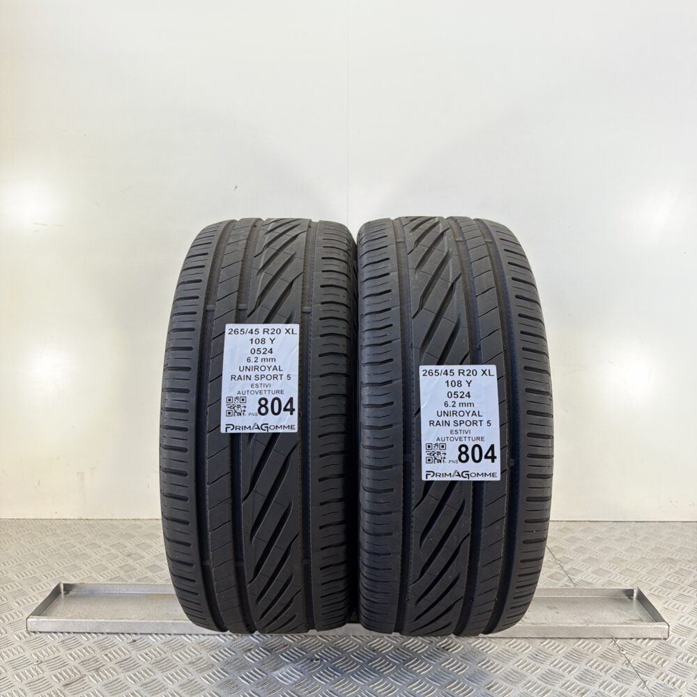 Pneumatici Usati 265 45 R20 XL 108Y Uniroyal Rain Sport 5 89% Estive
