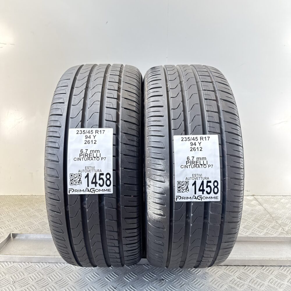 Gomme Usate 235 45 R17 94Y Pirelli Cinturato P7 95% Estive