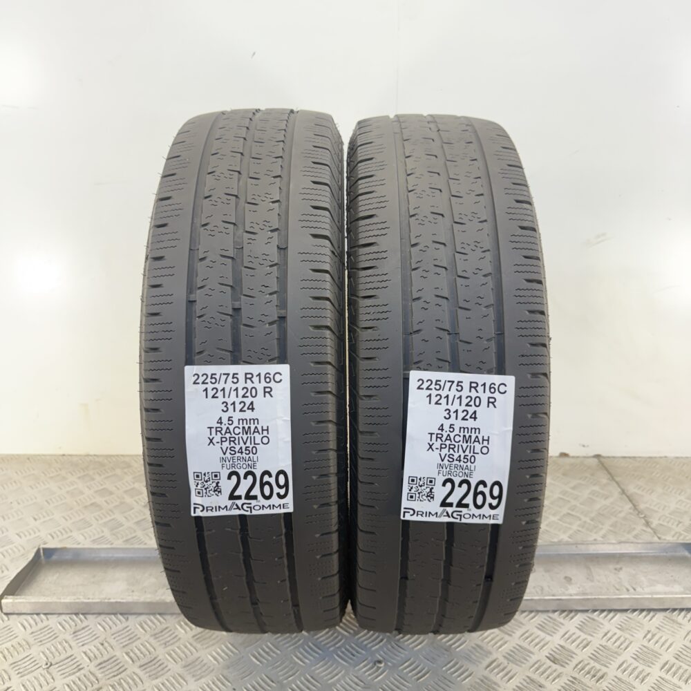 Gomme Usate 225 75 R16C 121/120R Tracmah X-Privilo VS450 Invernali