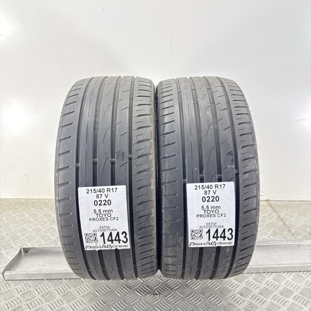 Gomme Usate 215 40 R17 87V Toyo Proxes CF2 78% Estive