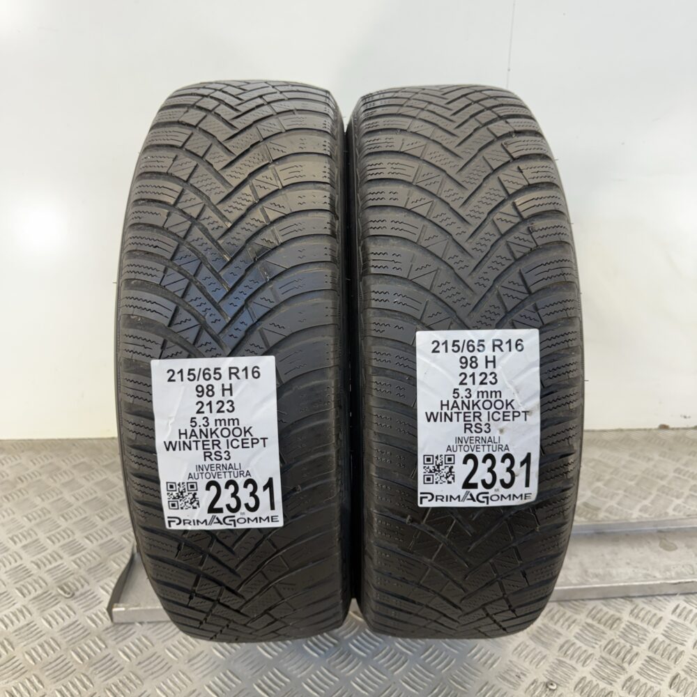 Gomme Usate 215 65 R16 98H Hankook Winter Icept RS3 76% Invernali