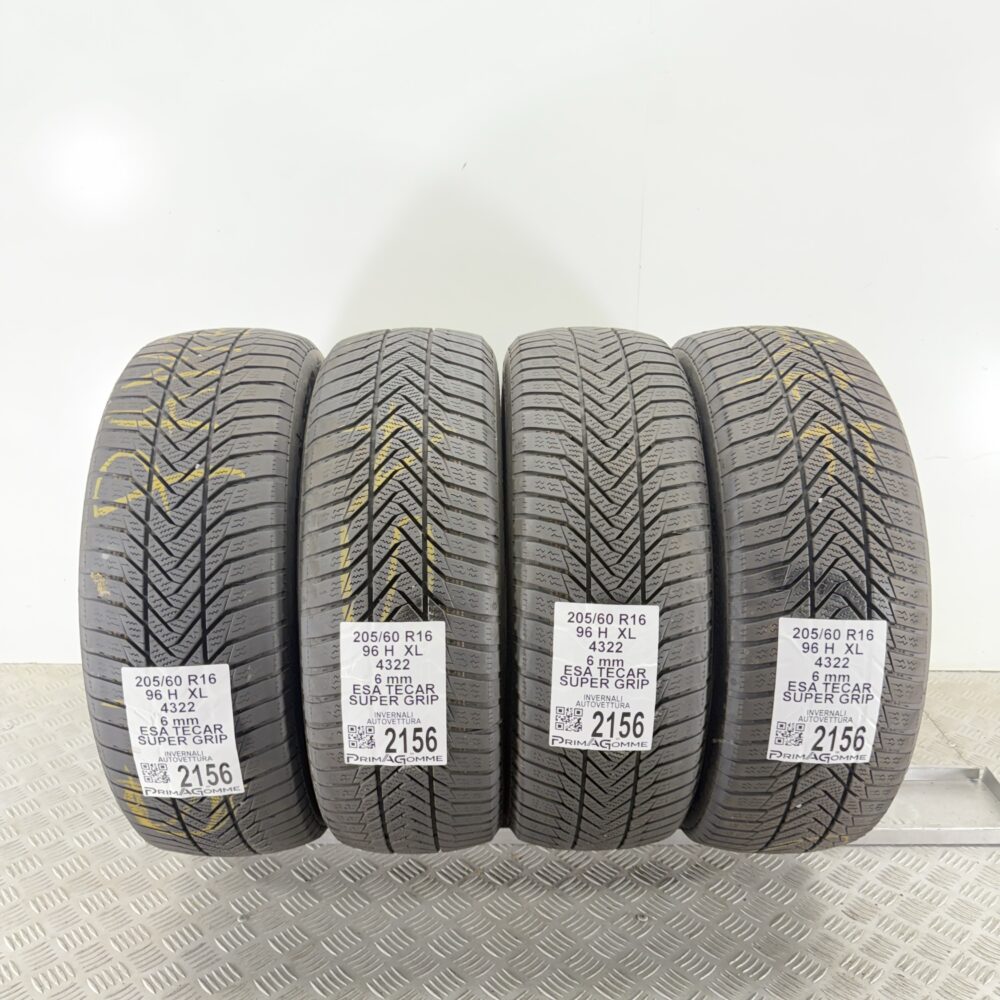 Gomme Usate 205 60 R16 XL 96H Esa Tecar Super Grip 86% Invernali