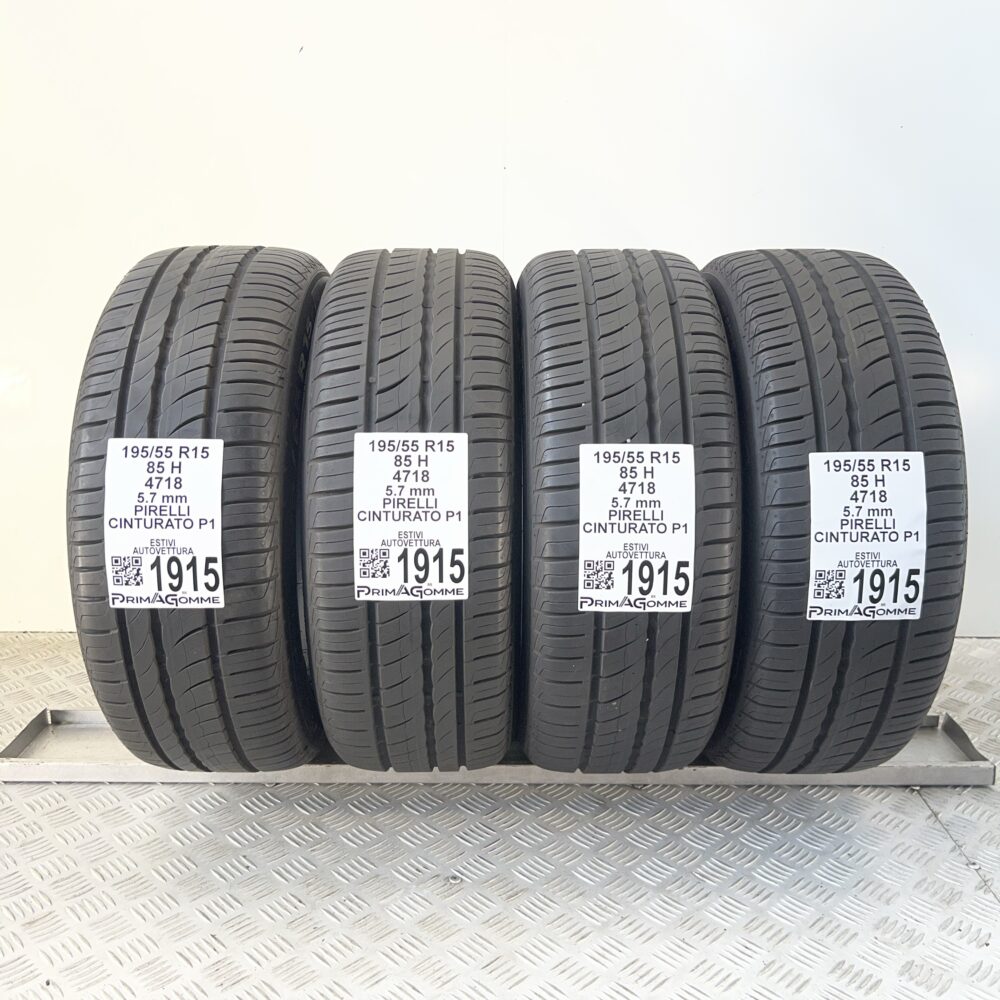 Pneumatici Usati 195 55 R15 85H Pirelli Cinturato P1 81% Estive