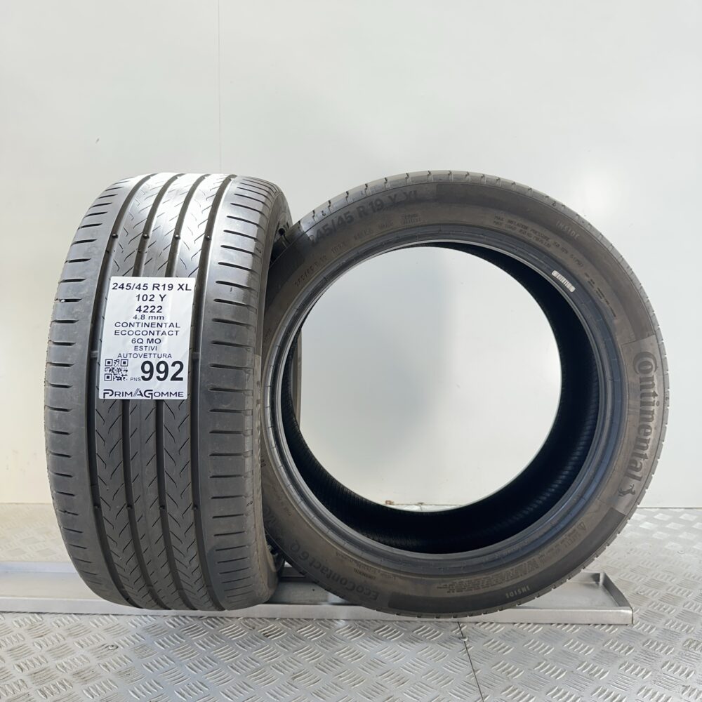 Gomme Usate estive 245 45 R19 XL 102Y Continental Ecocontact Estive - immagine 6