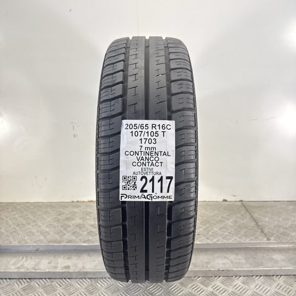 Pneumatico Usato 205 65 R16C 107/105T Continental Vanco Contact 78% Estivo