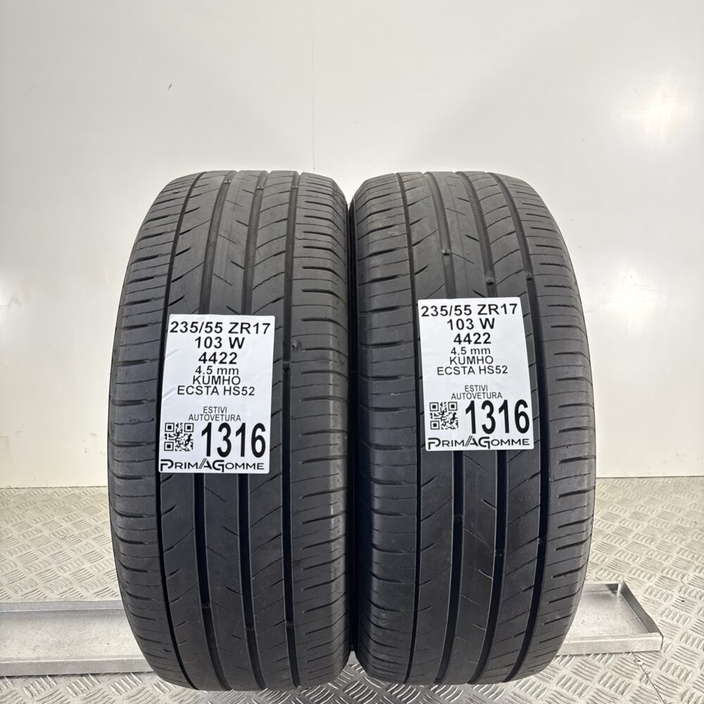Gomme Usate 235 55 ZR17 103W Kumho Ecsta HS52 Estive