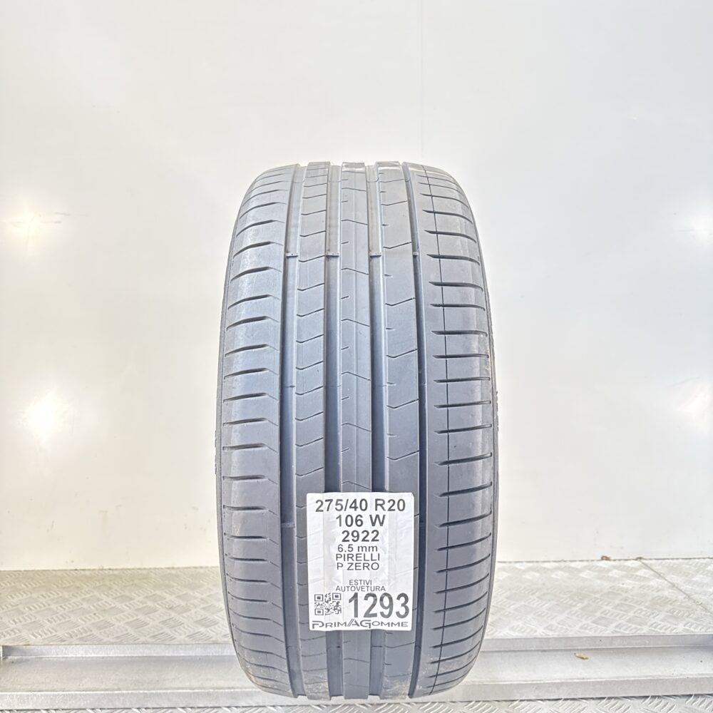 Gomma Usata 275 40 R20 106W RUNFLAT Pirelli P Zero 93% Estiva