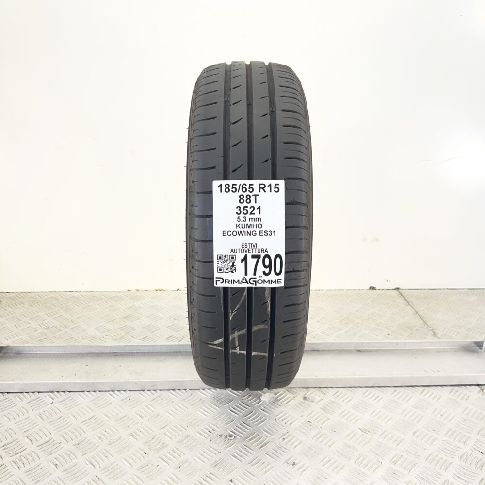 Pneumatico Usato 185 65 R15 88T Kumho Ecowing ES31 76% Estivo
