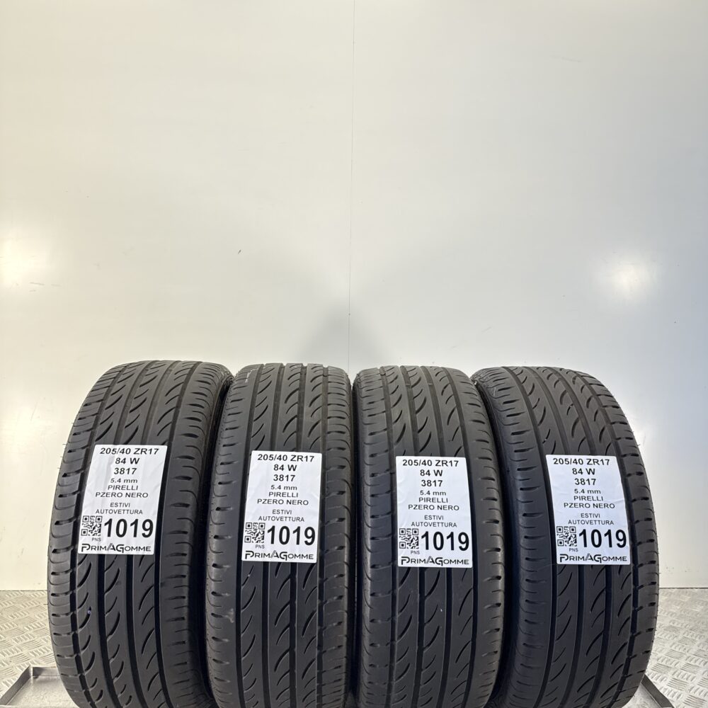Gomme Usate 205 40 ZR17 84W Pirelli PZero Nero 77% Estive