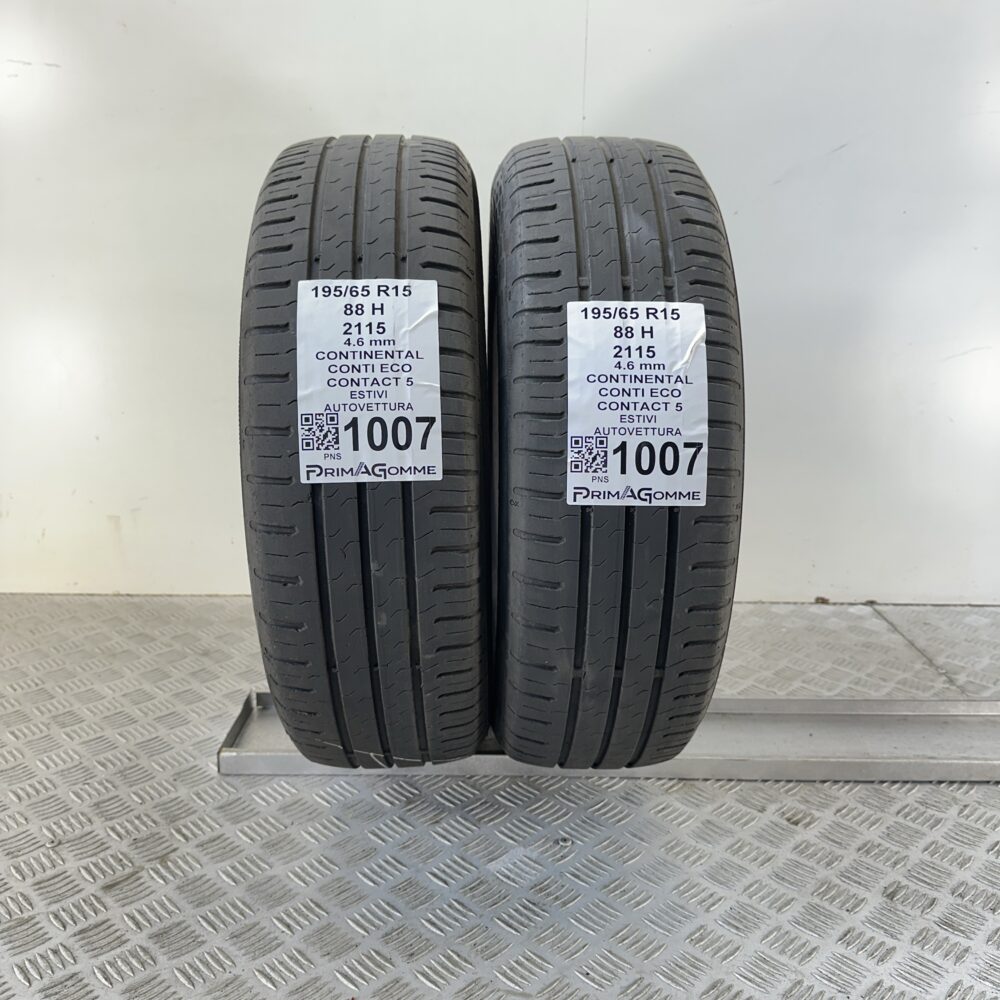 Gomme Usate 195 65 R15 88H Continental Conti Eco Contact 5 Estive