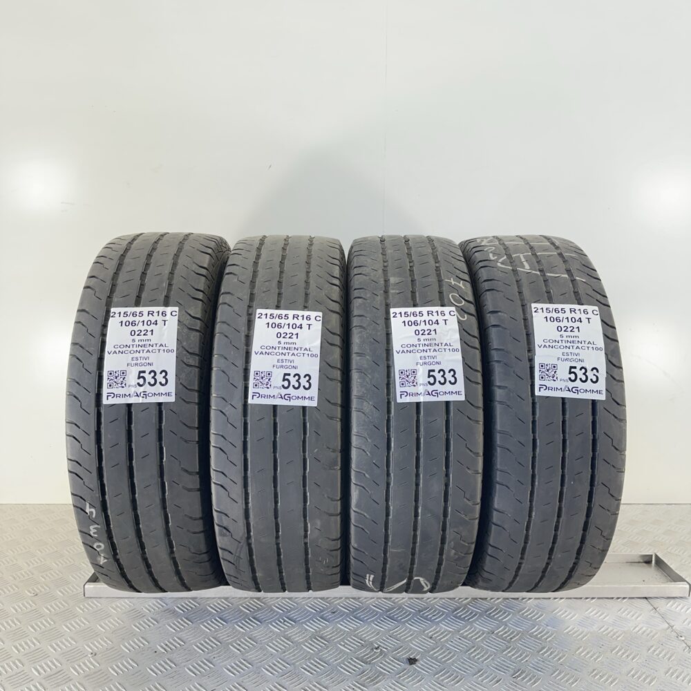 Pneumatici Usati 215 65 R16C 106/104T Continental Vancontact100 71% Estive