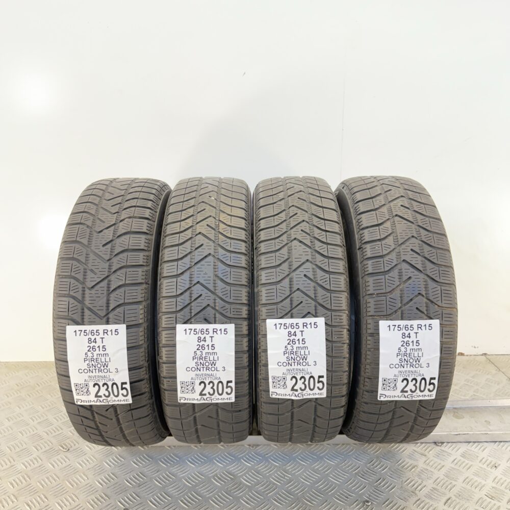 Gomme Usate 175 65 R15 84T Pirelli Snow Control 3 76% Invernali