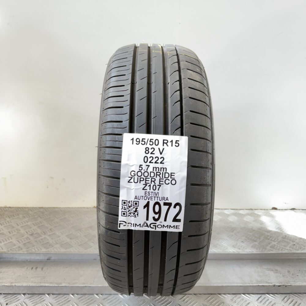 Pneumatico Usato 195 50 R15 82V Goodride Zuper Eco Z107 81% Estivo
