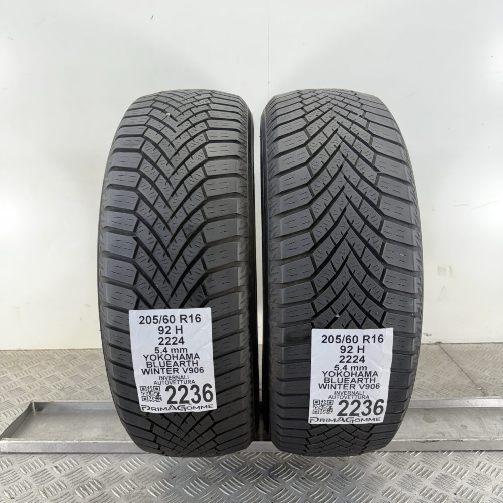 Gomme Usate 205 60 R16 92H Yokohama BluEarth Winter V906 77% Invernali